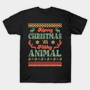 Merry Christmas Ya Filthy Animal Sublimation T-Shirt